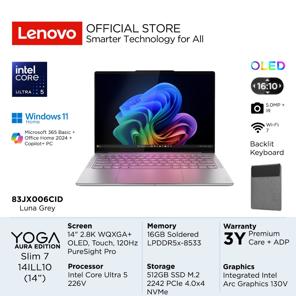 Lenovo Yoga Slim 7i 14ILL10 6CID Aura Edition Intel Core Ultra 5 226V Integrated Intel Arc Graphics 