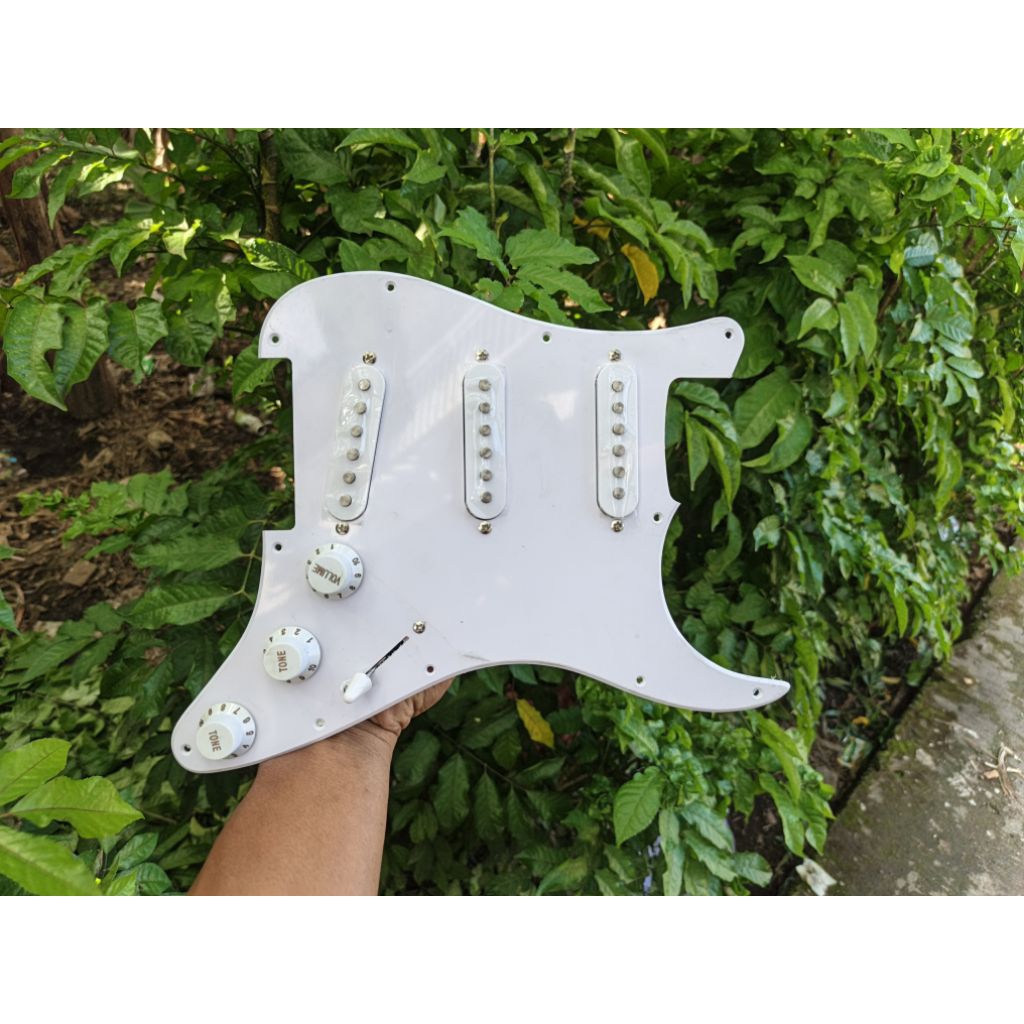 Pickup Pickguard Wiring Set Gitar Original Squier Stratocaster