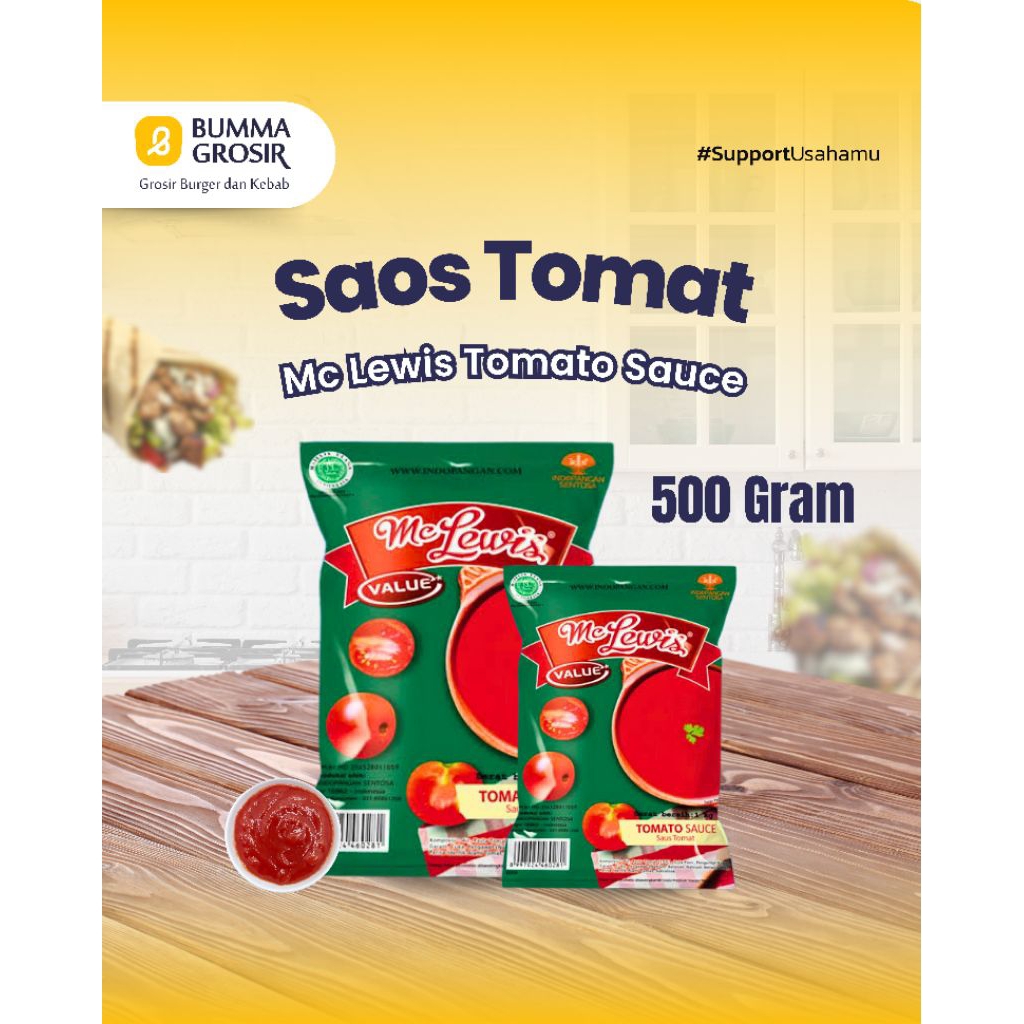 

Mc Lewis Saus Tomat - tomato sauce - saus tomat - saus sambal tomat - 1kg