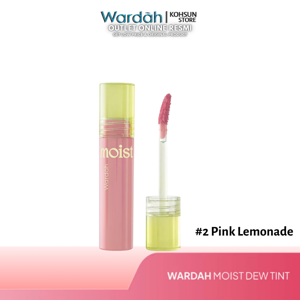 Wardah Moist Dew Tint 3g - Pink Lemonade - Liptint Lipgloss Matte Cream Glossy Longlasting