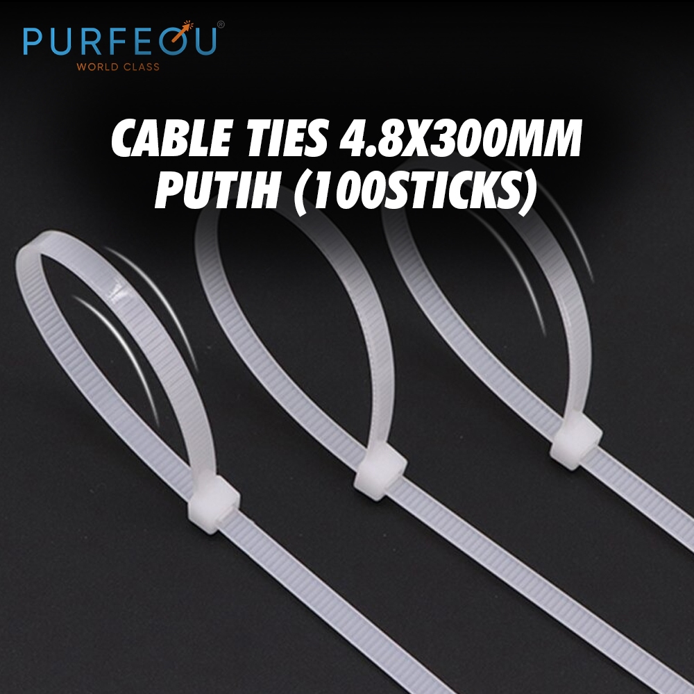 

PURFEQU Kabel Ties 4.8x300mm – Tis Kabel / Cable Tie / Insulok Kuat untuk Kabel & Serbaguna