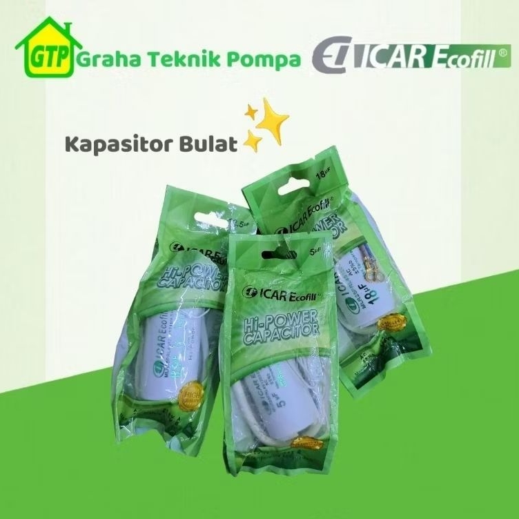 Kapasitor Bulat Icar Ecofill Spare Part Pompa Air