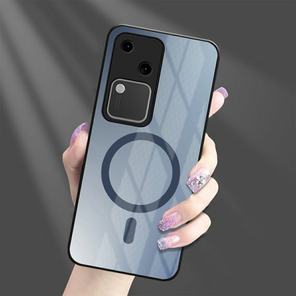 (CC664) Softcase Glass Kaca VIVO V30 Case HP VIVO V30-Casing VIVO V30 - Softcase VIVO V30 Terbaru
