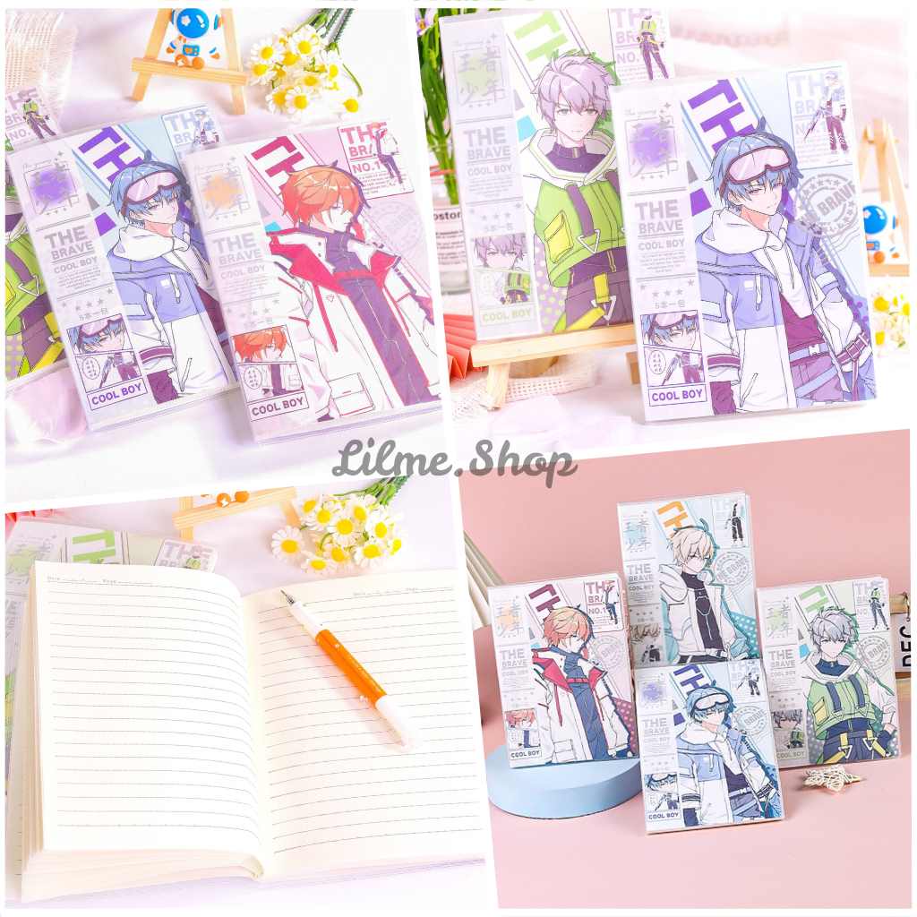 

Buku Tulis Cool Boy Anime / Buku Catatan Bergaris Sekolah Anak A5