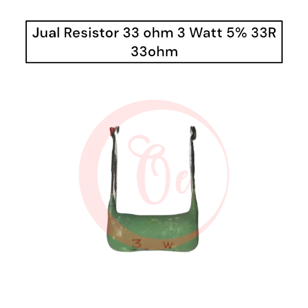 Resistor 33 Ohm 3 Watt 5% 33 R 33 Ohm Isi 5pcs