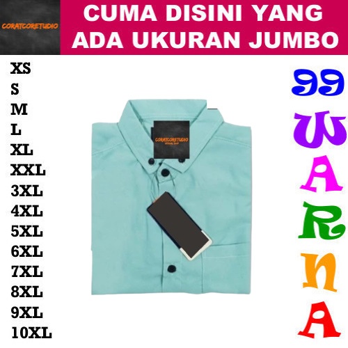Hem Cowok Kemeja Laki Anak Short Shirt Basic Plain Polos 1 Kantong Saku Lengan Pendek Polos HIJAU SA