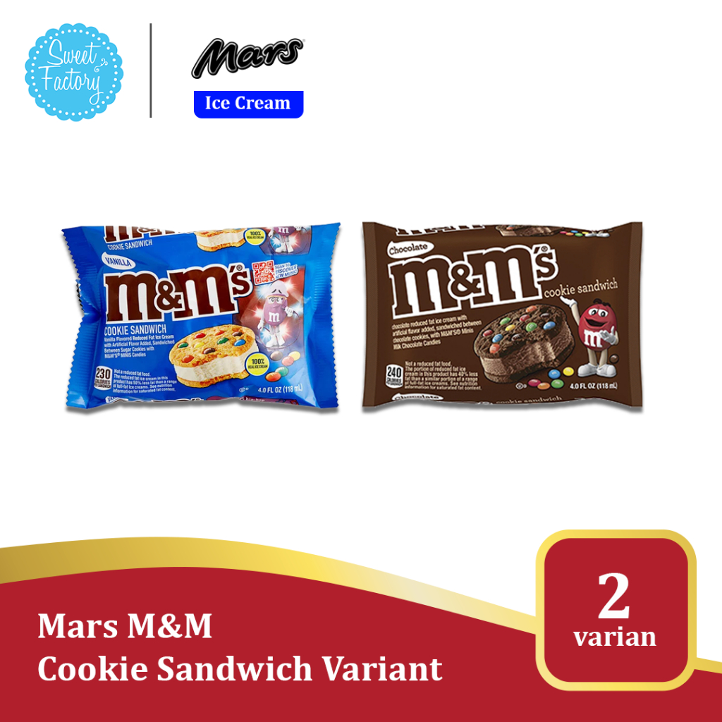 

M&M's Chocolate Cookie Sandwich - Es Krim Lezat 118ml / 4 oz Makanan Impor USA