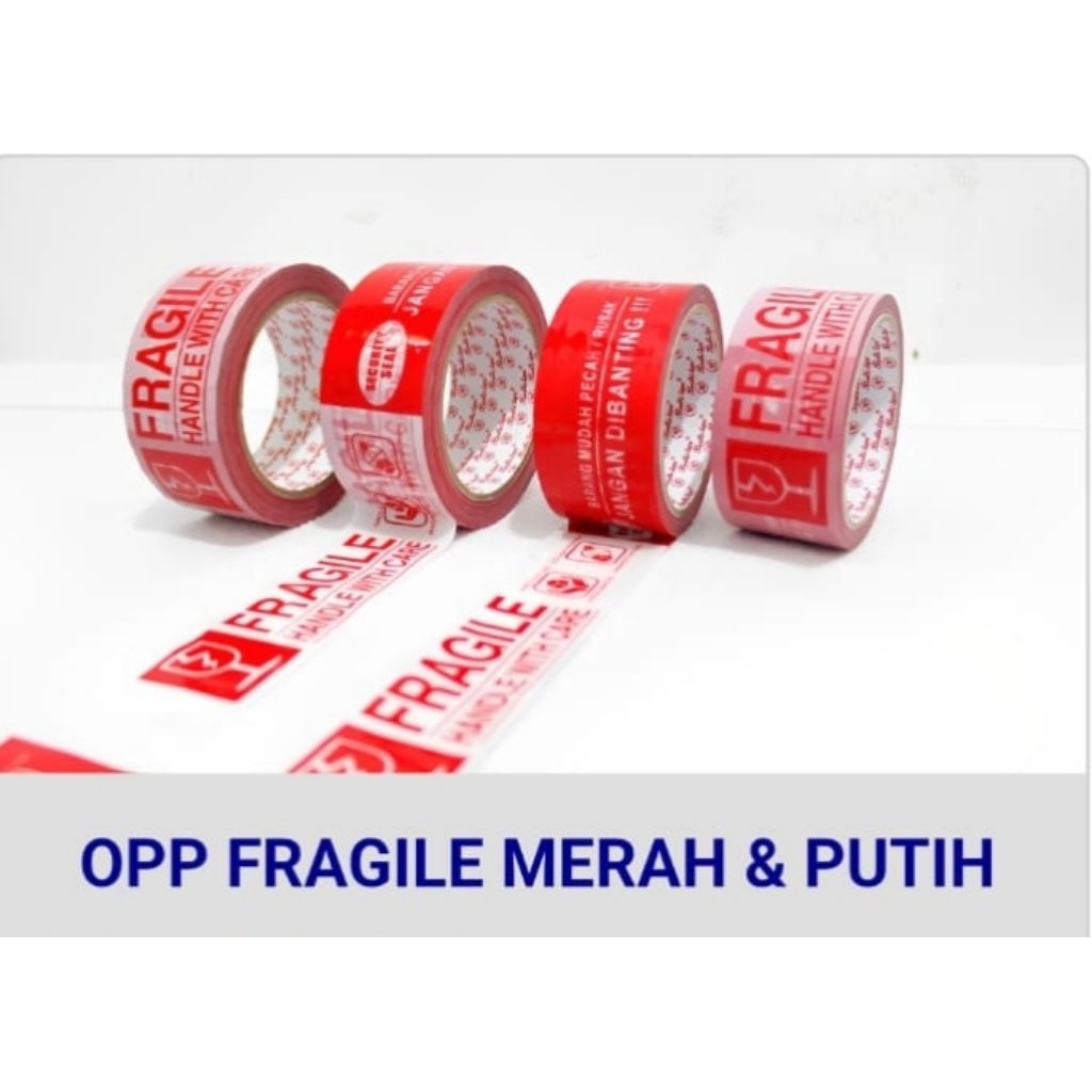 

lakban fragile 45mm opp fragile dan unboxing merah putih lakban barang murah pecah/rusak