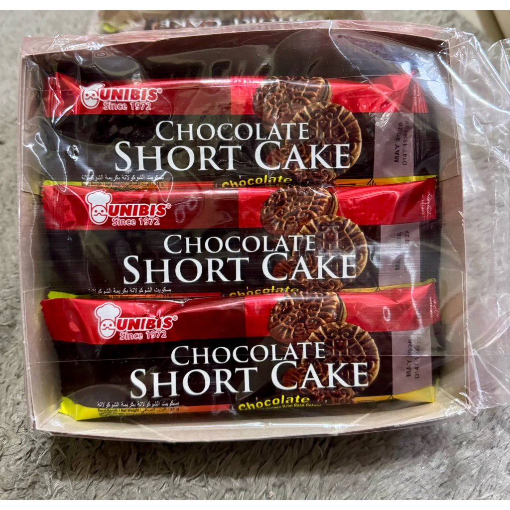 

Unibis short cake biskuit cokelat pack (31g x 12 pcs) ECER per pack