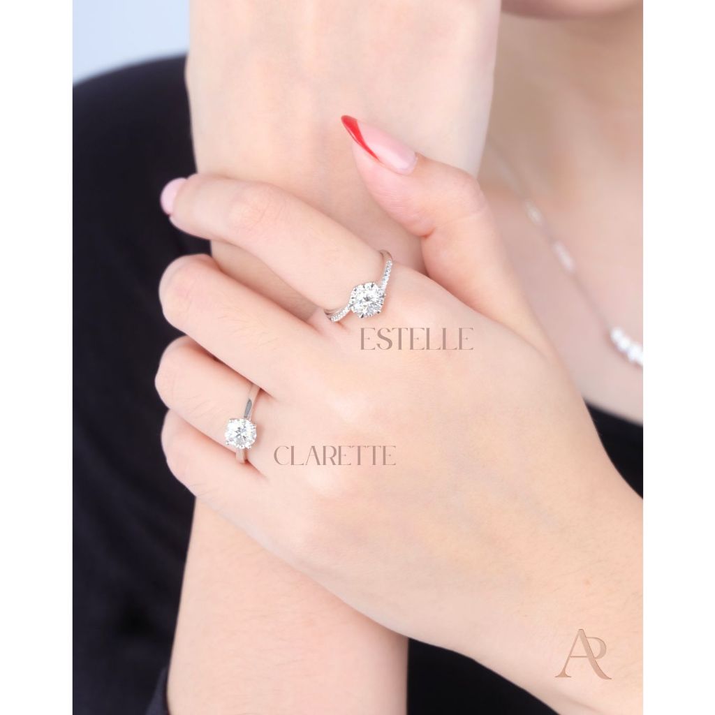 {ARVEE} - ESTELLE RING| CINCIN MOISSANITE MOISSANITE PREMIUM PERHIASAN MOISSANITE CINCIN WANITA Ster