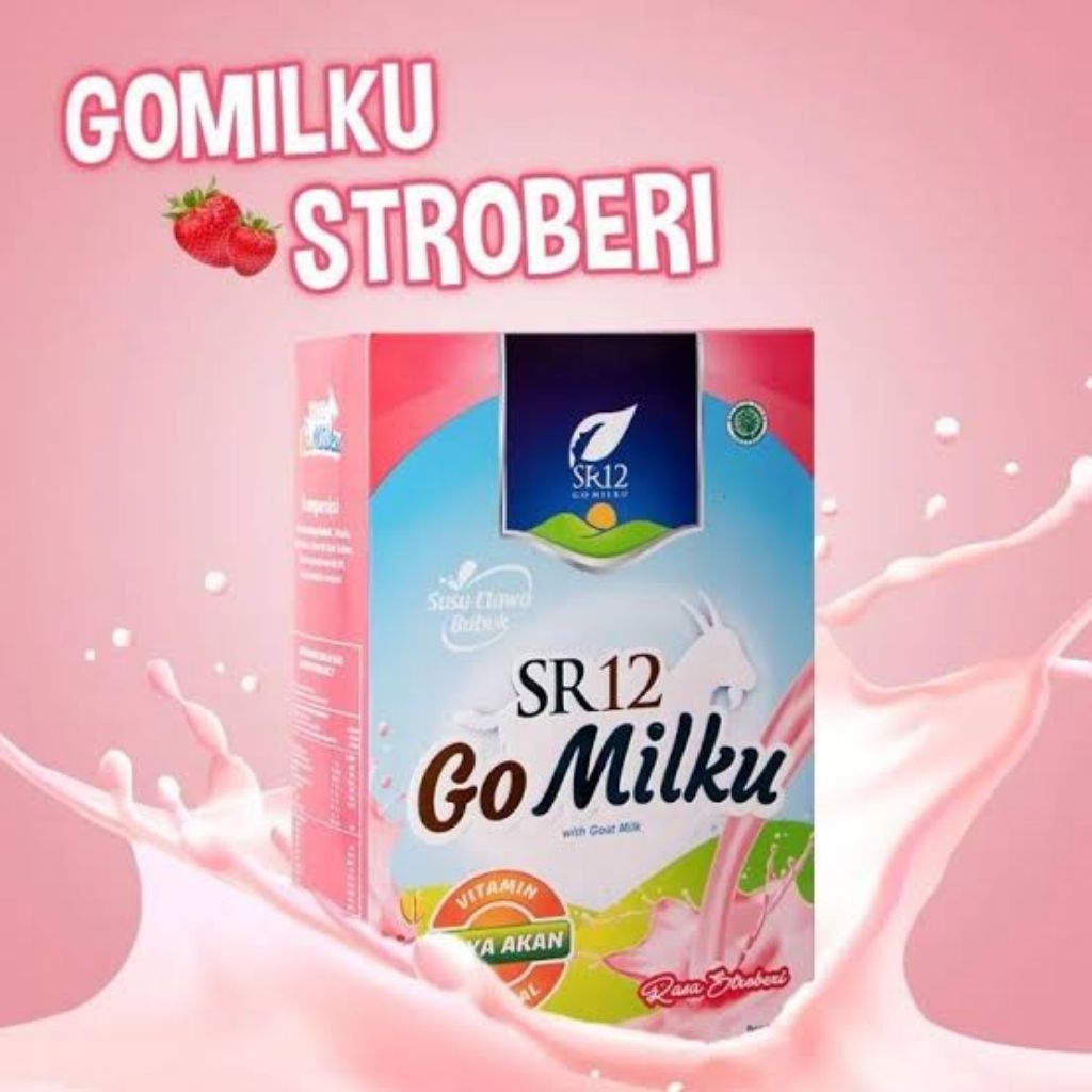 

Susu Kambing SR12 GO Milku Strawberry 600gr | Susu Etawa Halal & BPOM | Kuatkan Imun & Tulang
