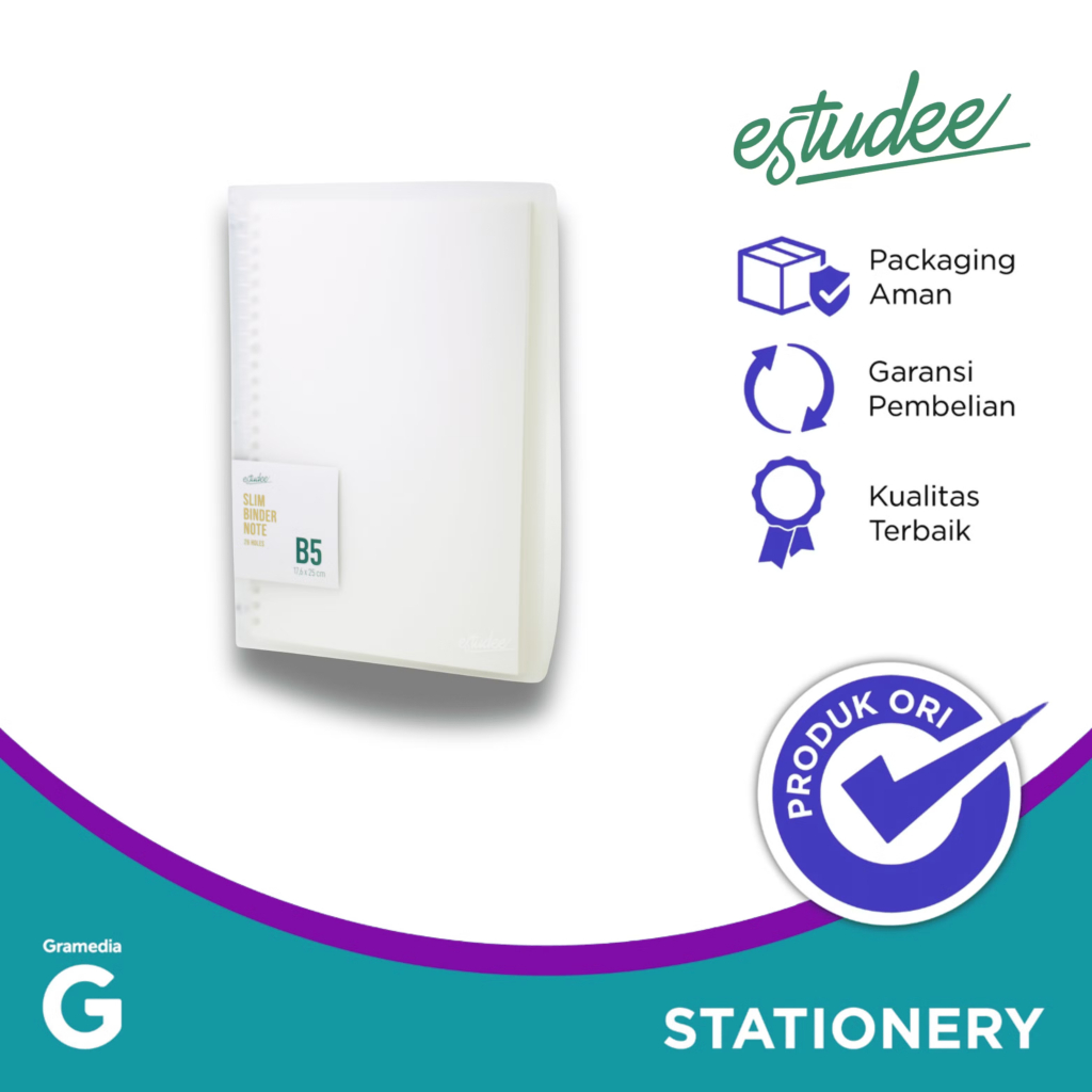 

Gramedia Manado-Estudee Binder Note Slim B5 Pink