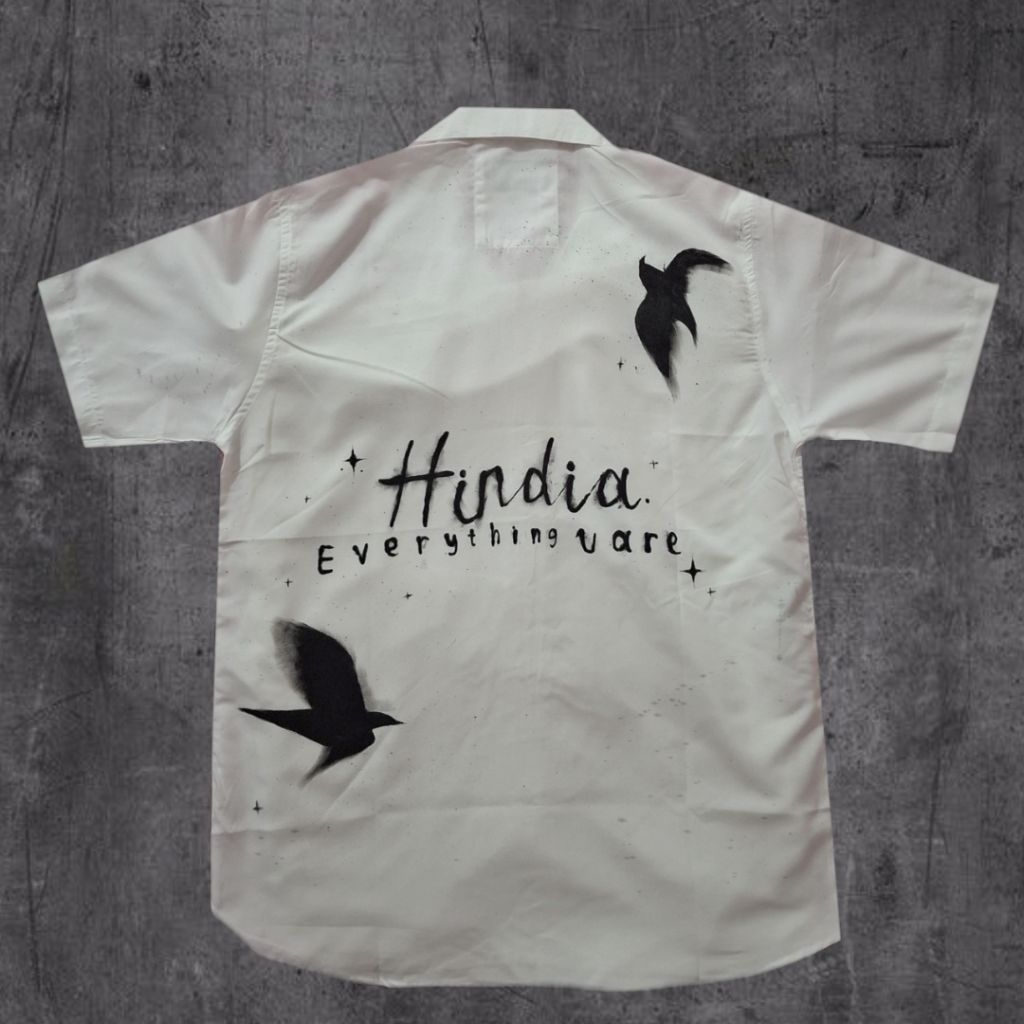 HINDIA – "Everything u are" handpainted oversize kemeja [hindia unoff merch]