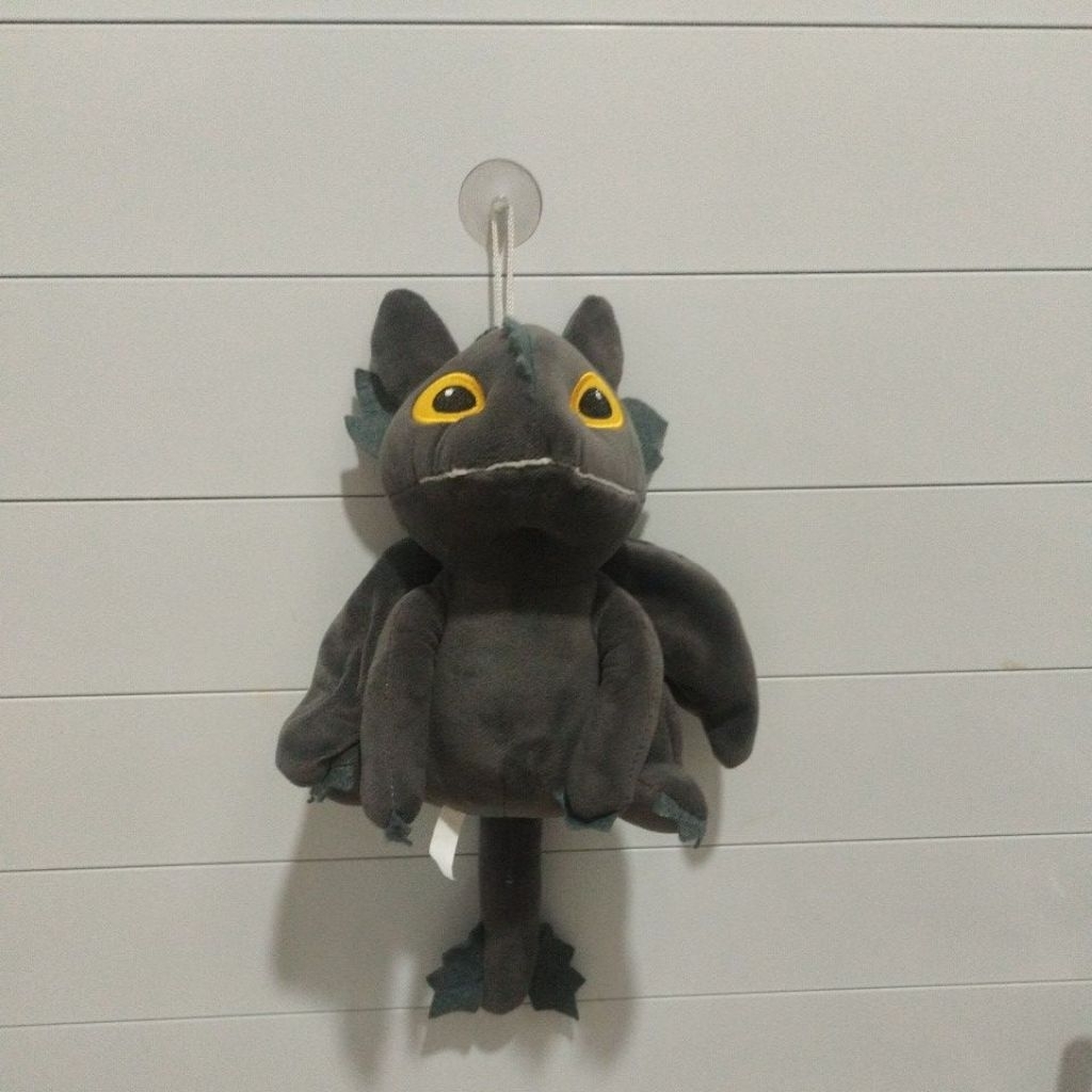 Boneka dragon abu abu