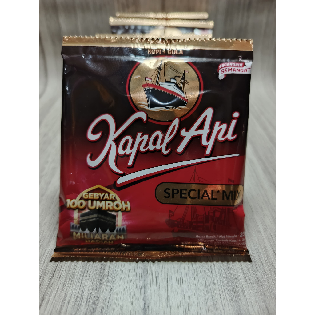 

1 Renteng Kopi Kapal Api Sp Mix / Mantap / One 23 Gr Isi 10 Sachet