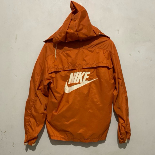 Jacket Nike Vintage 70s 1/4 Zipper Hoodie Pocket Second Authentic Original Preloved Pemakaian Pribad
