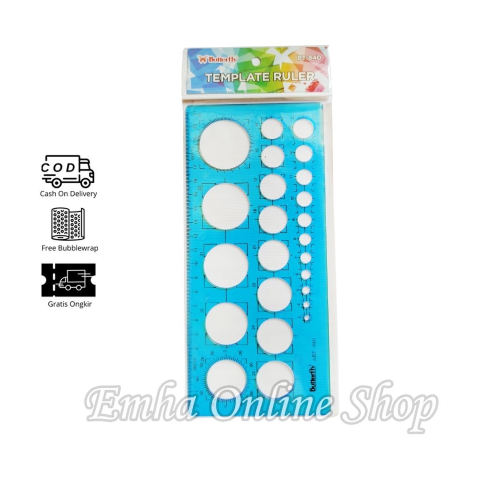 

Penggaris Circle Template BT-840 Mal Lingkaran