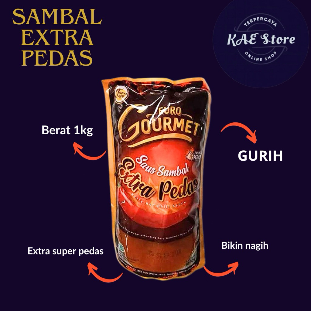 

Euro Gourmet Saus Extra Pedas 1kg