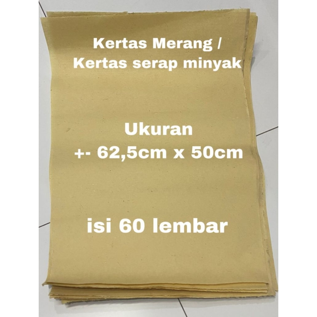 

(60lbr) Kertas Merang / Kertas serap minyak makanan / Kertas gorengan
