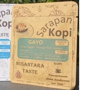 

GAYO WASHED ARABICA COFFEE (washed process) Coffee Drip Bag [ SARAPAN KOPI ]