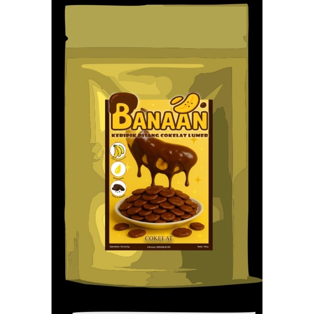 

Banan Keripik Pisang Cokelat Lumer Rasa Cokelat 100g