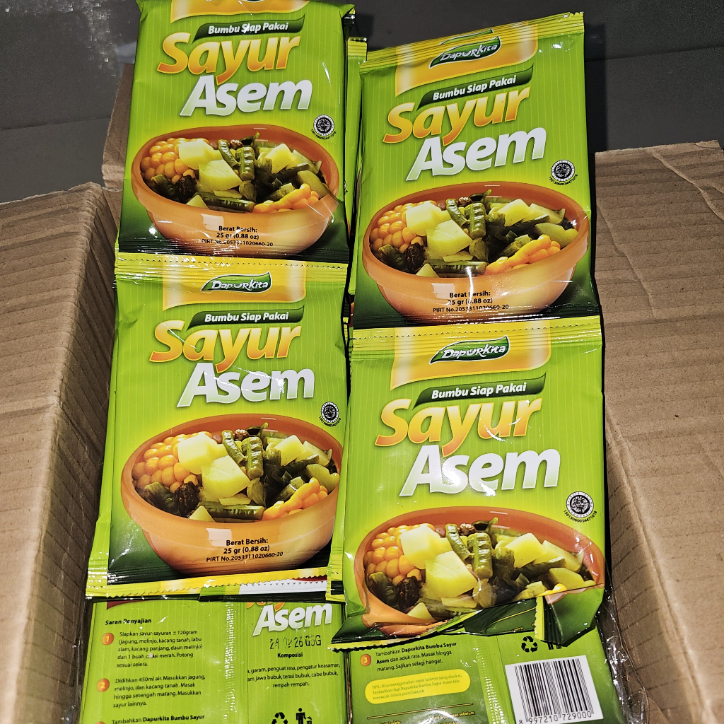 

10 Pcs Bumbu Sayur Asem Siap Pakai 10 x 25 Gram Bumbu Masak Instan