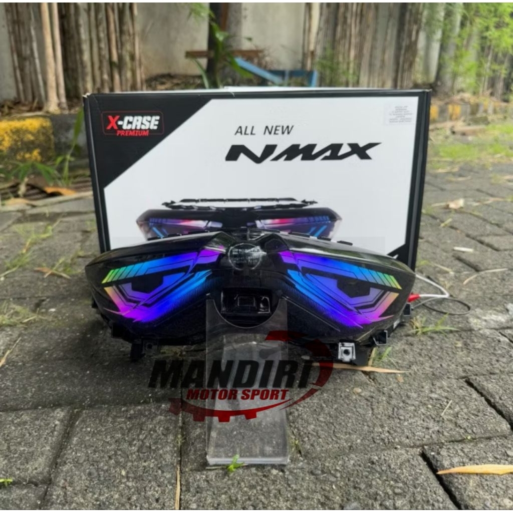 LAMPU STOP BELAKANG STOP LAMP NMAX NEW 2020 2021 RGB HP ANDROID/IOS SEIN RUNNING