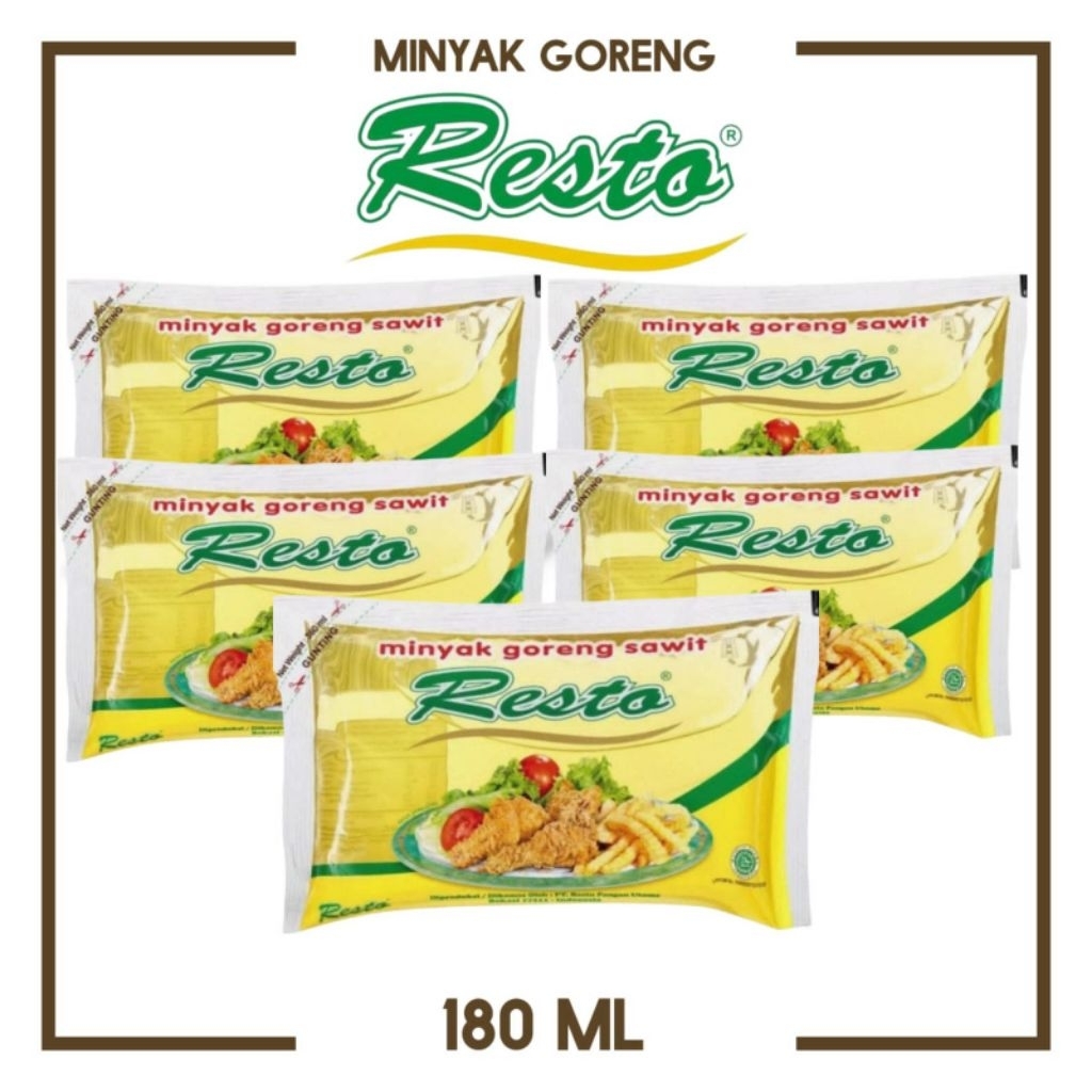 

5 Pcs Minyak Resto 180ml / Minyak Goreng Resto Bantal 180 ml / Resto 180ml