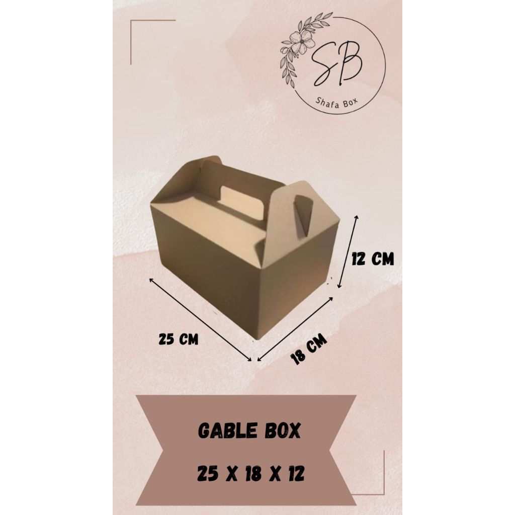 

Gable Box 25x18x12 Kardus Kemasan Jinjing Tenteng