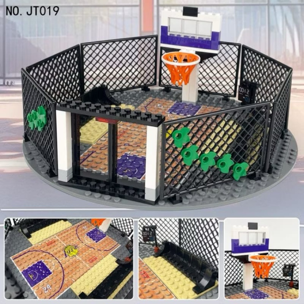 brick diorama lapangan basket bundar