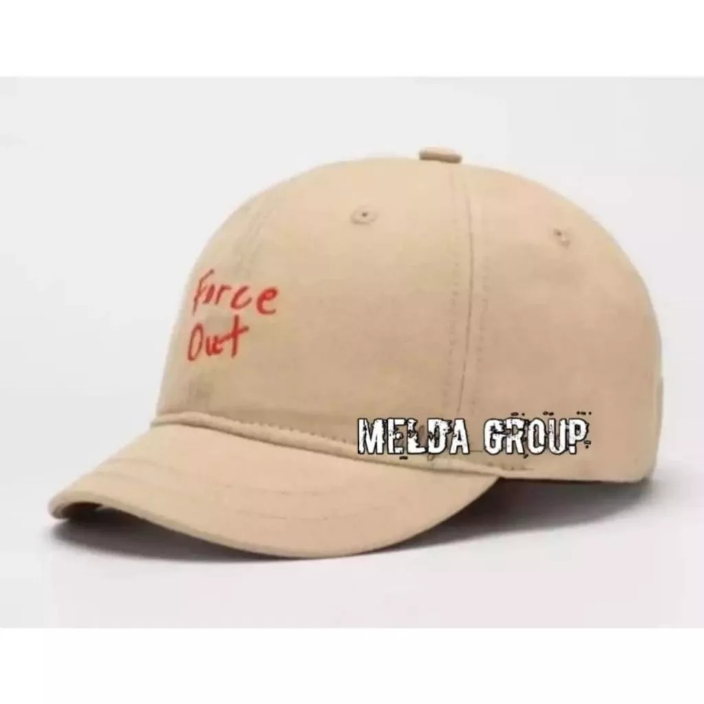 Topi Pria Baseball Pet Pendek Caps Bordir Force Out Bahan Rappel Berkualitas / Topi Pet Pendek
