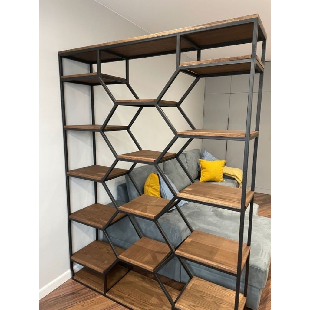 rak partisi zig zag /rak partisi penyekat ruangan