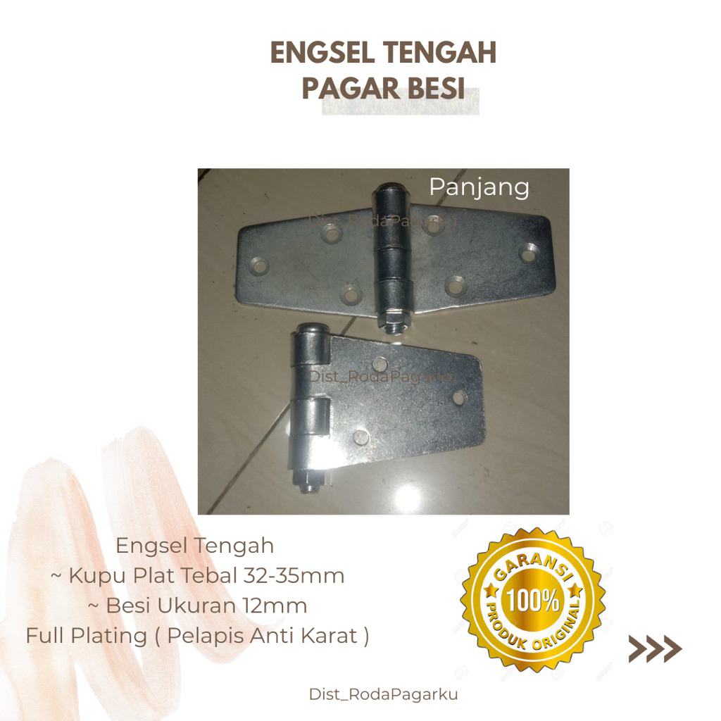 ENGSEL Pintu Garasi Tikung Type Kupu Lebar - Roda Pagar Besar