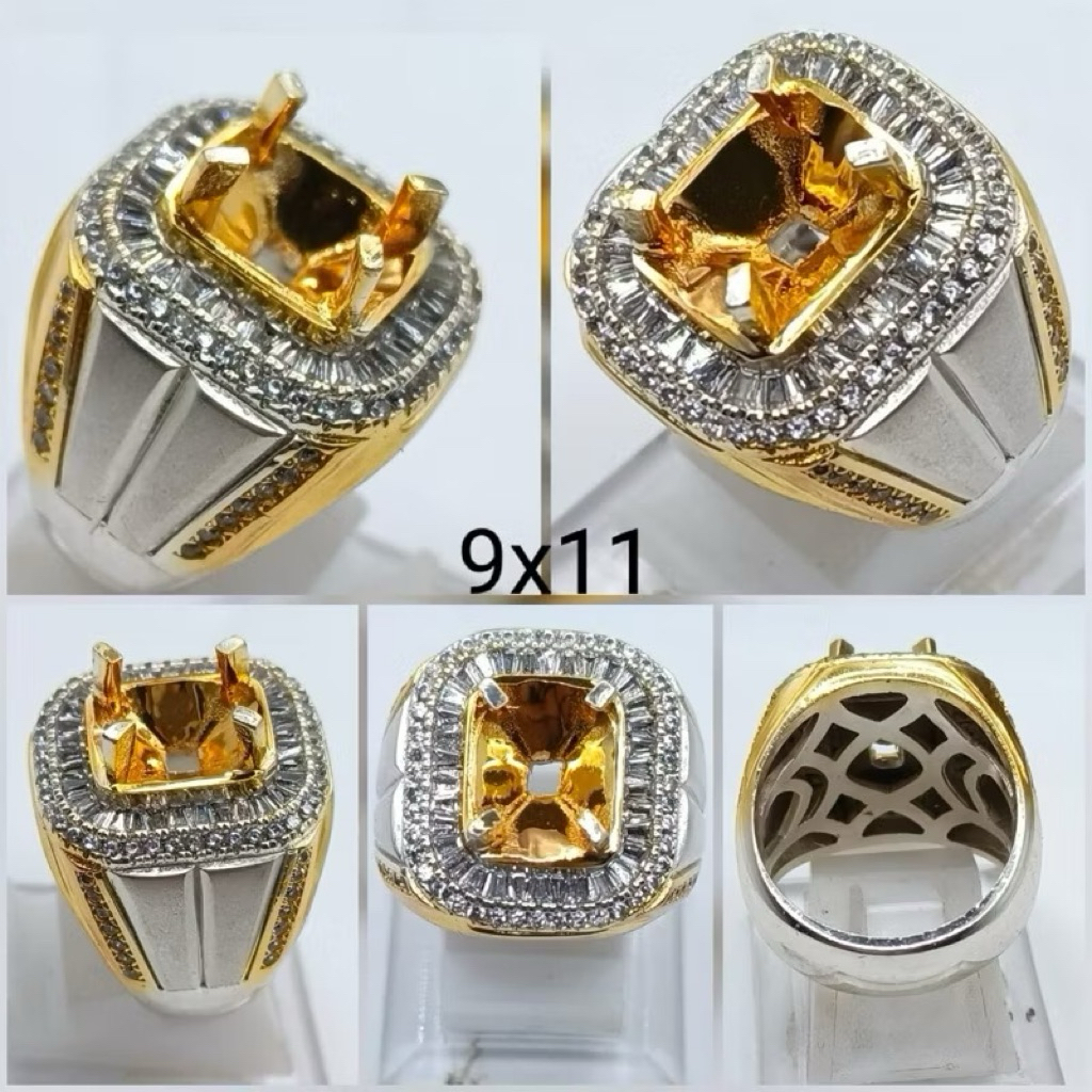 Ring Emban Alpaka Super  Microsetting  Model Kurung Model Tanam