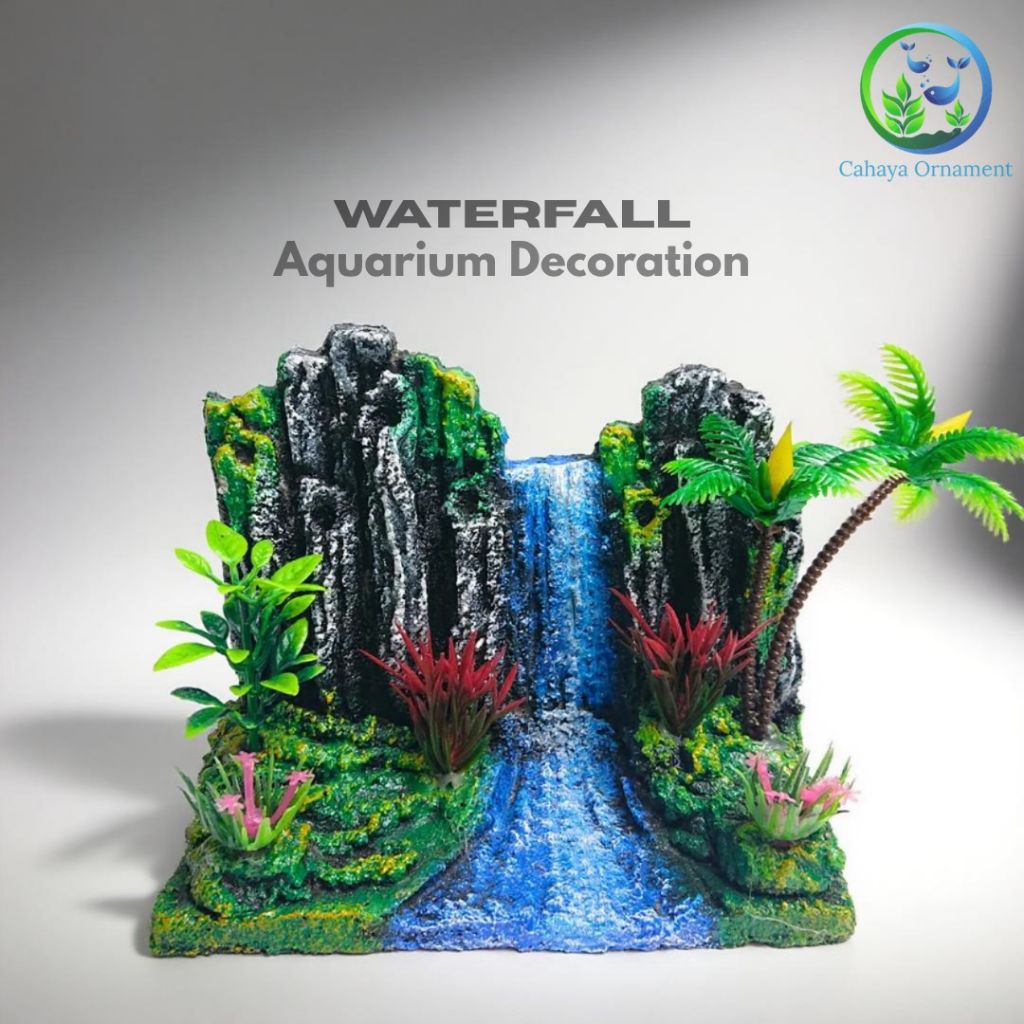 Hiasan Dekorasi Ornamen Aquarium Tebing Air Terjun