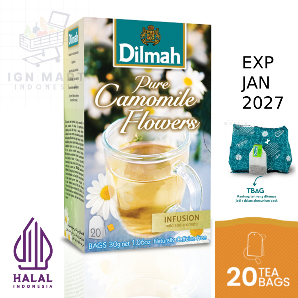 

Dilmah Pure Camomile Flower Tea - Teh Celup Minuman - Tag Tbag 20s