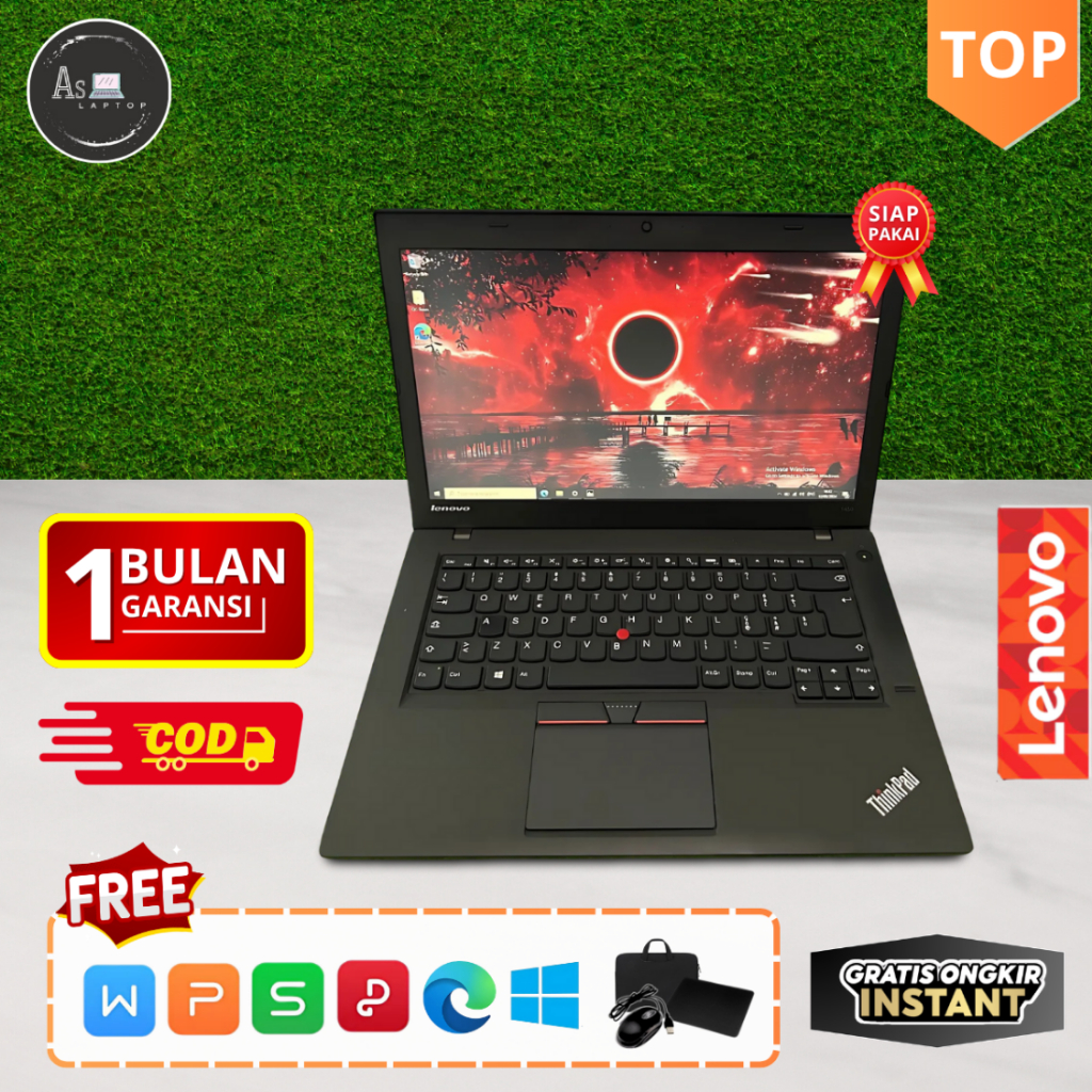 Laptop Lenovo Thinkpad T450 T450s T540P Core i5 i7 Gen 5 Layar 14 inch | Second Mulus Berkualitas da