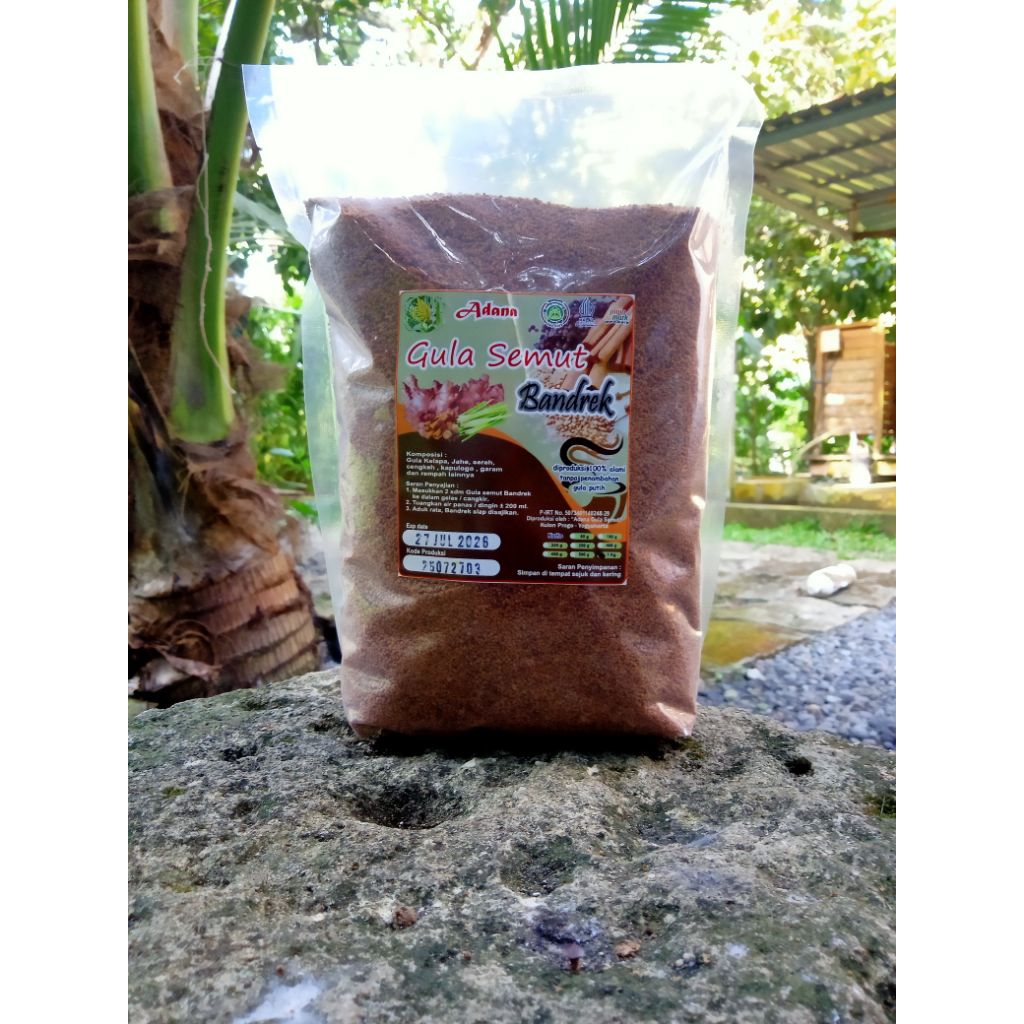 

Gula Semut Bandrek kemasan nylon 1kg/Jahe Emprit /Gula kelapa/Epmon
