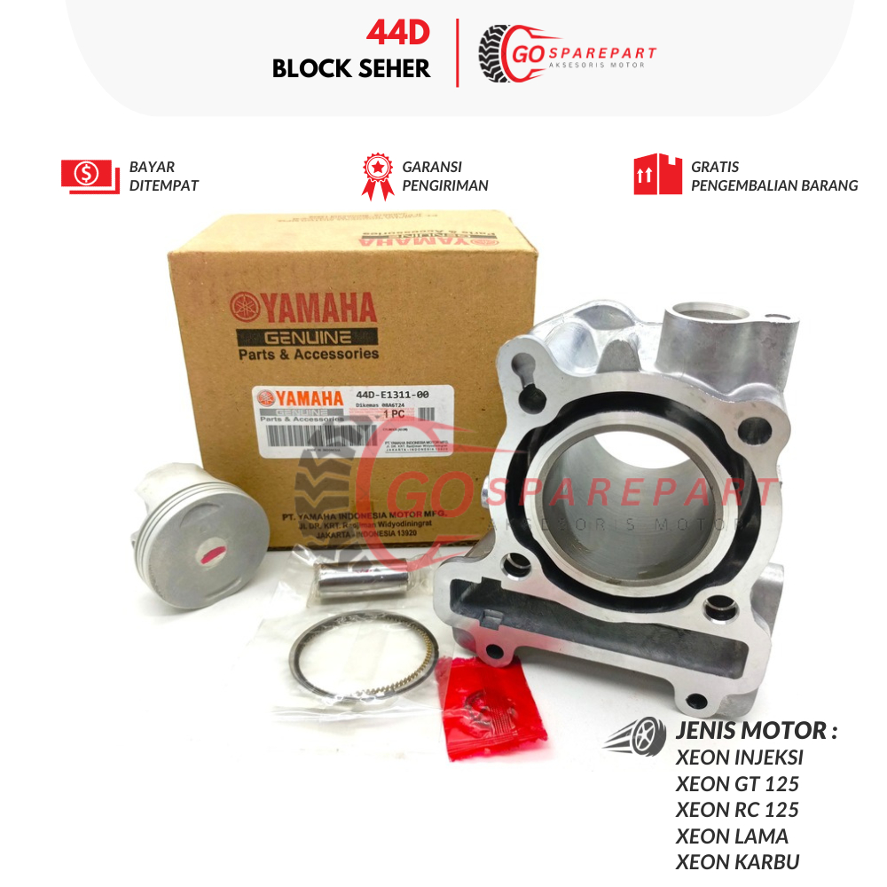 44D BLOCK SEHER YAMAHA XEON / BLOK MESIN MOTOR XEON RC / BLOK SILINDER / BLOK SEHER BORE UP / CYLIND