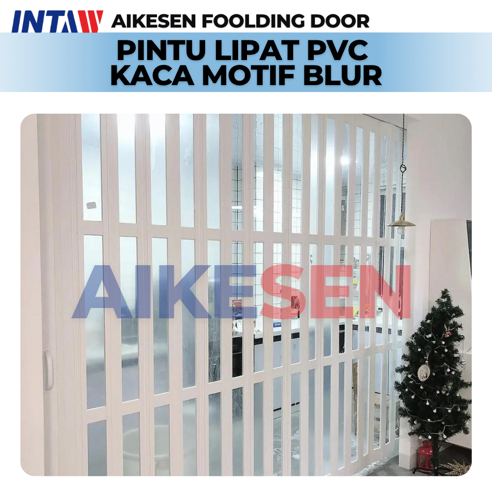 PINTU LIPAT PVC MOTIF BLUR BUREM / PINTU LIPAT PVC PENYEKAT RUANGAN / PINTU LIPAT PVC FOOLDING DOOR/