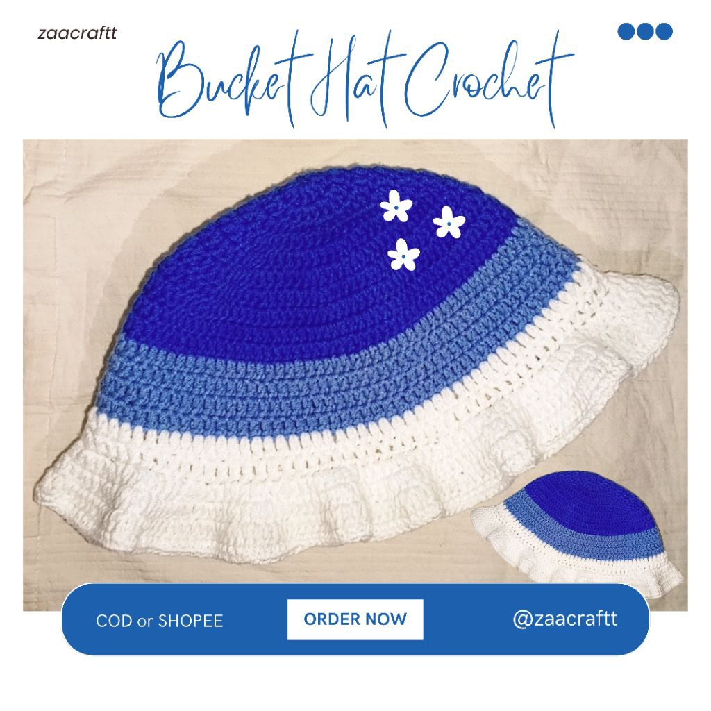 bucket hat crochet|topi rajut|bucket hat rajut