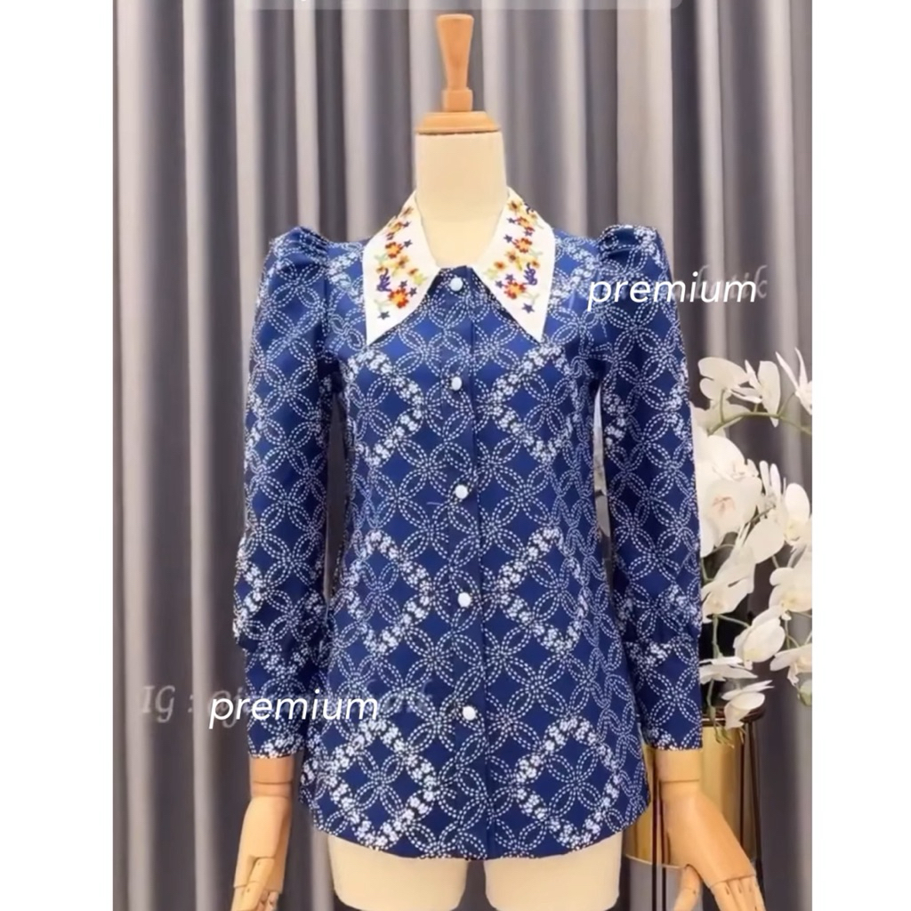 BATIK WANITA KERAH BORDIR PREMIUM