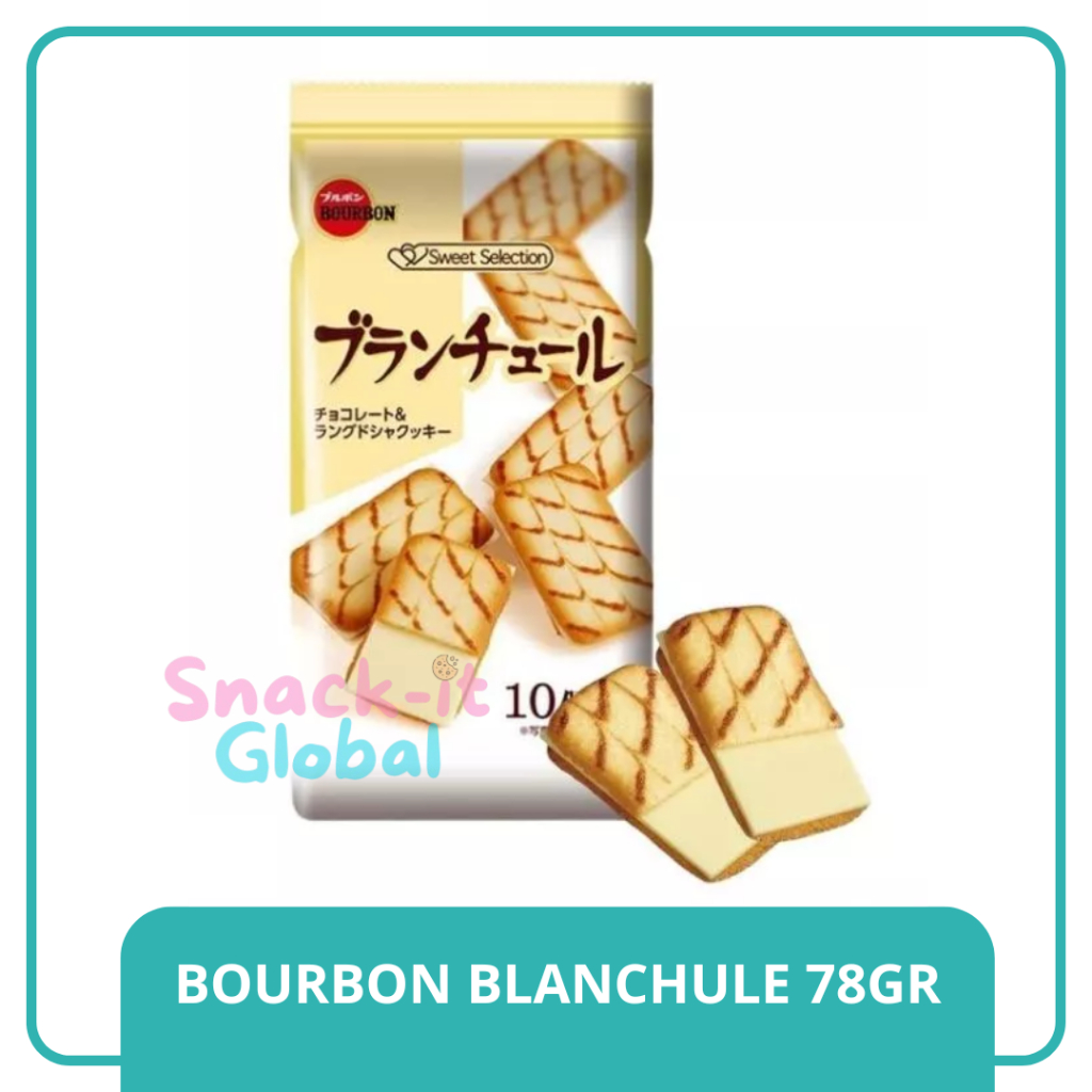 

BOURBON BISCUIT BLANCHULE LIDAH KUCING - Bourbon Blanchule Biscuit Japan - Biskuit Blanchule - Biscuit Cookies Jepang 70g