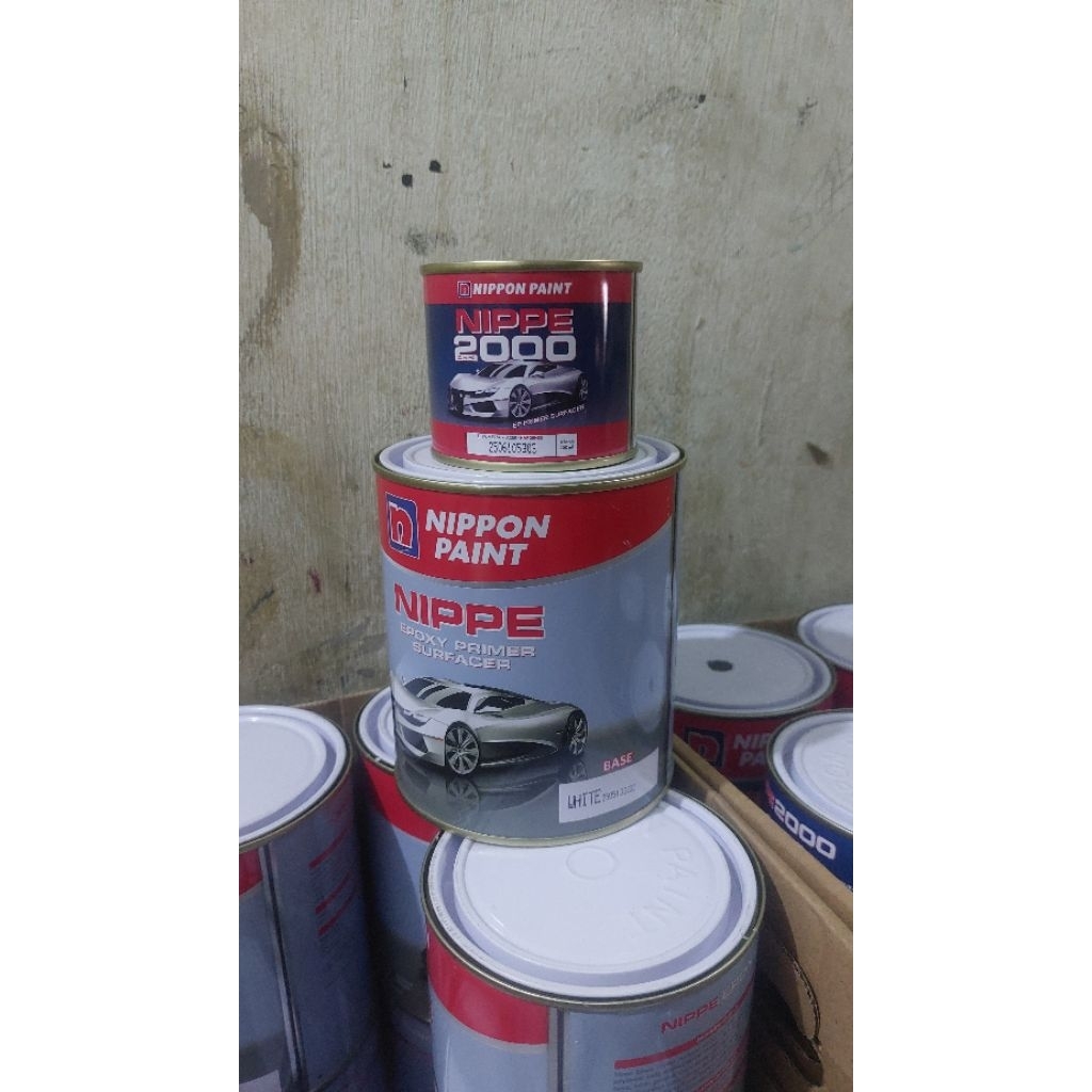 Cat Dasar / Epoxy Nippe 2000 / Epoxy Primer Surfacer Nippe 2000, White (Putih) uk.1 liter + Hardener