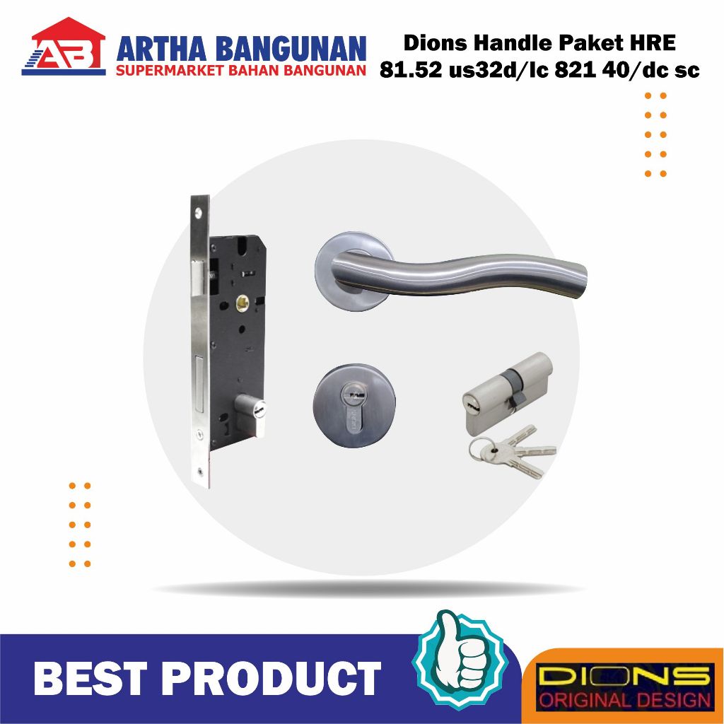 SOLID DIONS HANDLE PAKET HRE 81.52 US32D / LC 821 40 / DC SC