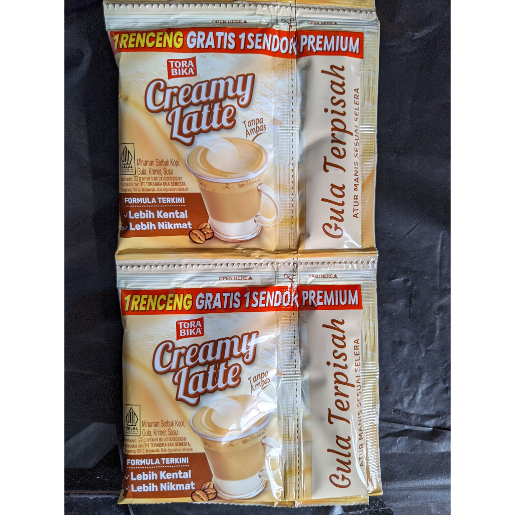 

Kopi Torabika Creamy Latte Sachet 1 Renceng Isi 10 Pcs @ 25gr