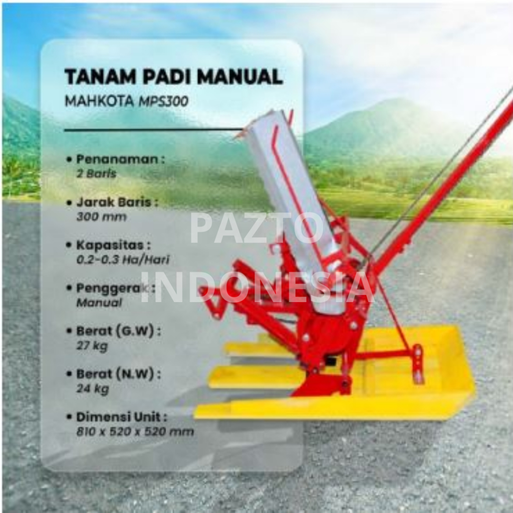 ALAT TANAM PADI MANUAL / PADDY SEEDER MAHKOTA MPS-300 ORIGINAL