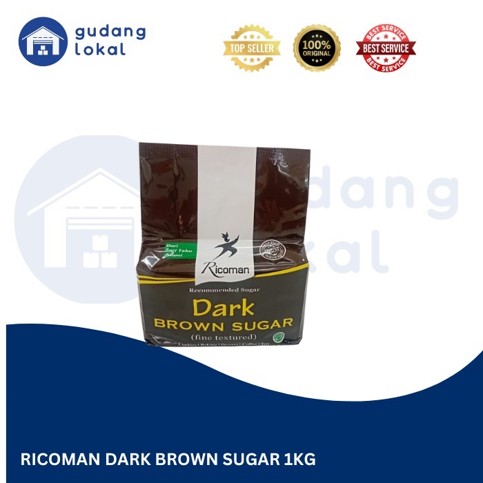 

RICOMAN DARK BROWN SUGAR 1KG / 500GR