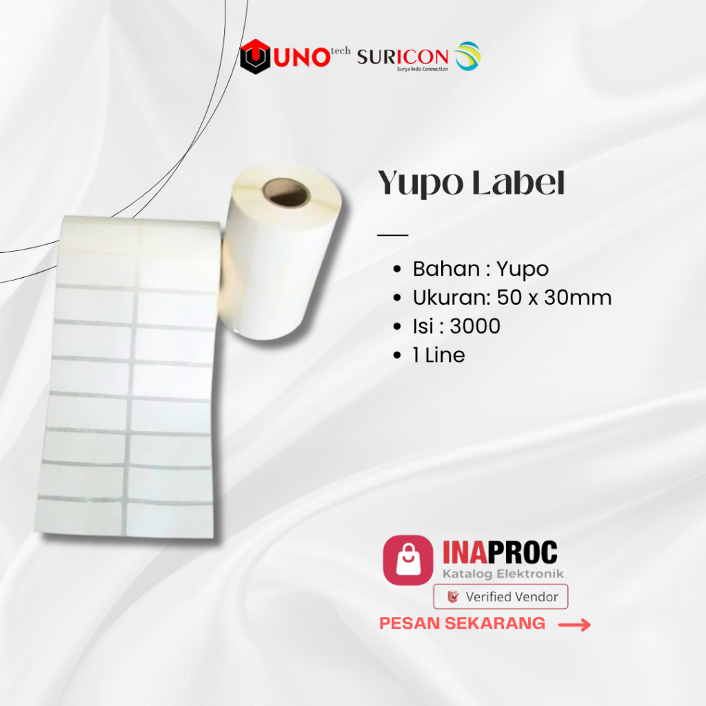 

YUPO LABEL 50 X 30 isi 3000
