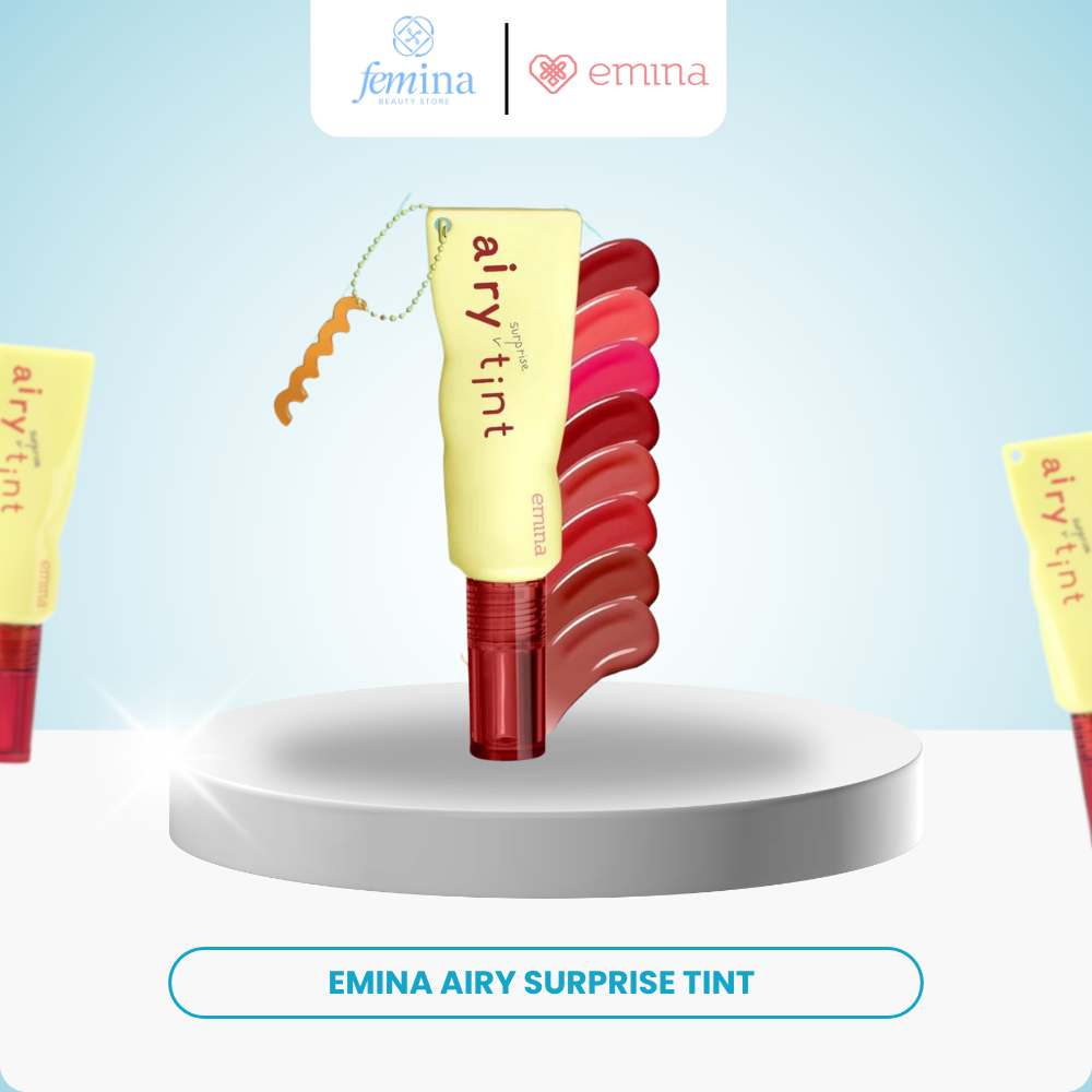 Emina Airy Surprise Tint Lip Tint Ringan, Longlasting, Transferproof, Tahan Lama, Waterproof